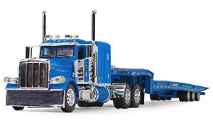 ピータービルト389 63インチ フラットトップ スリーパー & タルバート5553TA トラベリング・アクスル・トレーラ ウエスタンディストリビューティング (ミニカー)