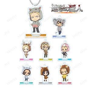 Attack on Titan Trading Marley`s Soldiers Chibi Chara Acrylic Stand Key Ring (Set of 8) (Anime Toy)