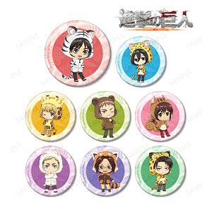 Attack on Titan Trading Survey Corps Chibi Chara Can Badge (Set of 8) (Anime Toy)