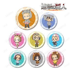 Attack on Titan Trading Marley`s Soldiers Chibi Chara Can Badge (Set of 8) (Anime Toy)
