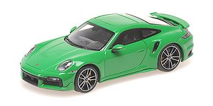 ポルシェ 911 (992) ターボ S クーペ スポーツデザイン 2021 グリーン (ミニカー)