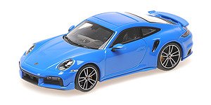 ポルシェ 911 (992) ターボ S クーペ スポーツデザイン 2021 ブルー (ミニカー)