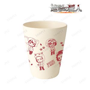 Attack on Titan Marley`s Soldiers Chibi Chara Bamboo Tumbler (Anime Toy)