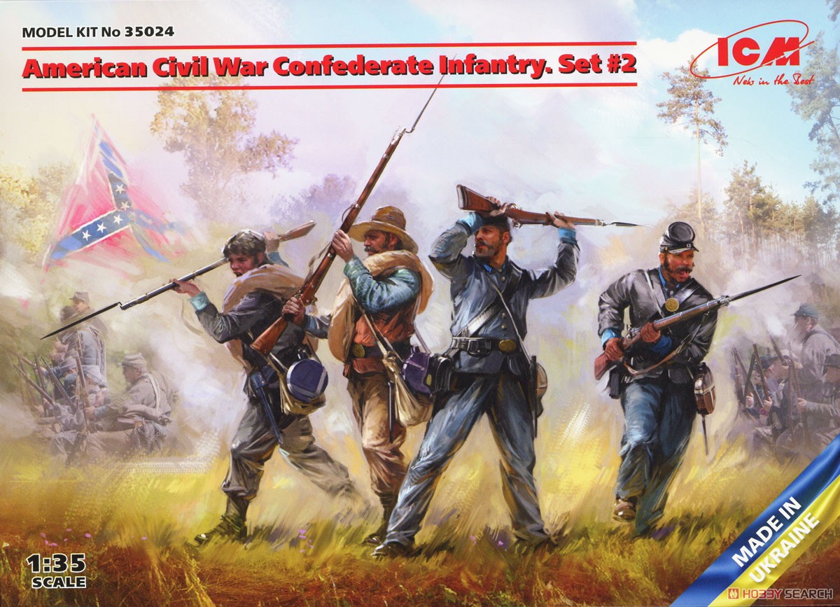 American Civil War Confederate Infantry Set #2 (Plastic model) Package1