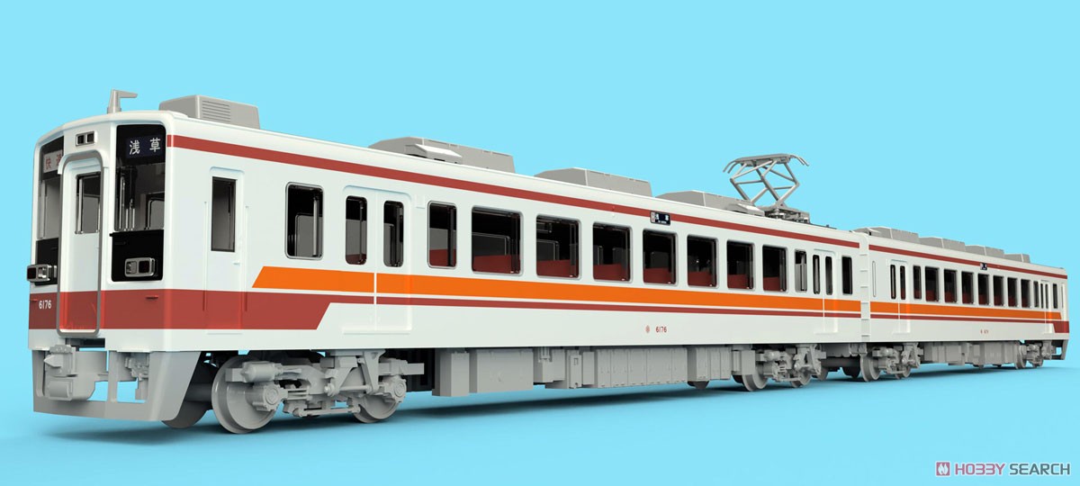 16番(HO) T-Evolution 004 東武鉄道 6050系 標準色 パンタグラフ1基編成 2輌セット (2両セット) (プラスティック製ディスプレイモデル) (鉄道模型) その他の画像1
