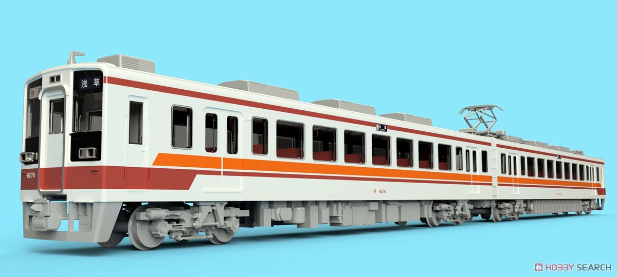 16番(HO) T-Evolution 004 東武鉄道 6050系 標準色 パンタグラフ1基編成 2輌セット (2両セット) (プラスティック製ディスプレイモデル) (鉄道模型) その他の画像2
