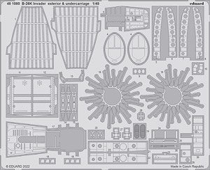 B-26K インベーダー 外装 & 着陸装置エッチングパーツ (ICM用) (プラモデル)