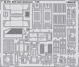 Photo-Etched Parts for M18 Tank Destroyer (for Tamiya) (Plastic model)