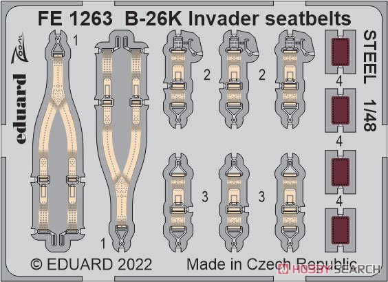 B-26K インベーダー シートベルト (ステンレス製) (ICM用) (プラモデル) その他の画像1