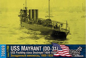 USS Mayrant (DD-31) Paulding-Class Destroyer, 1909-1935 (Plastic model)