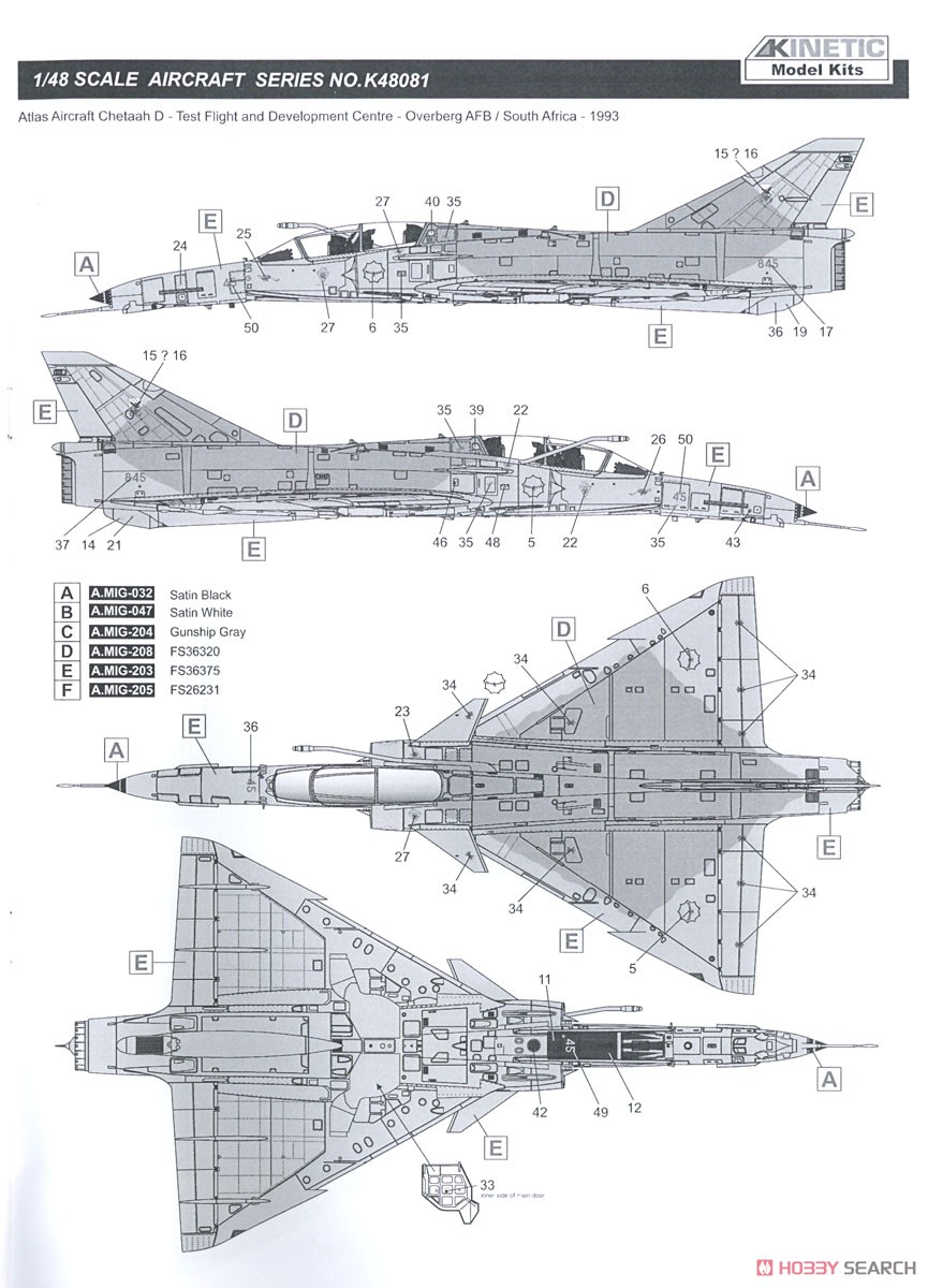 Cheetah D SAAF Fighter (Plastic model) Color3