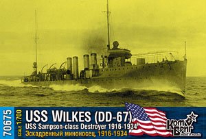 USS Wilkes (DD-67) Sampson-Class Destroyer, 1916-1934 (Plastic model)