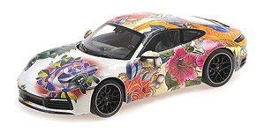 ポルシェ 911 カレラ 4S 2019 フラワーデザイン/ベース＆ケース付 (ミニカー)