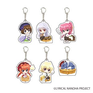 Acrylic Key Ring [Magical Girl Lyrical Nanoha Series] 03 Western Confectionery Ver. Photo Chara (Set of 6) (Anime Toy)