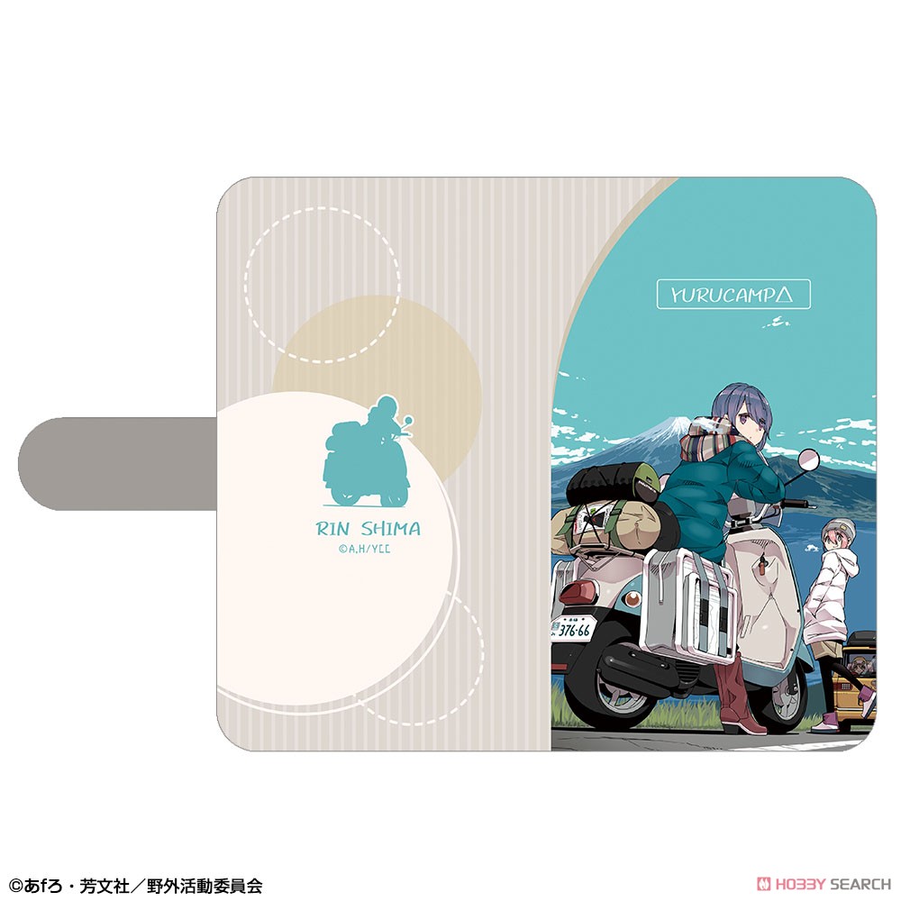 Laid-Back Camp Book Style Smart Phone Case L Size Ver.2 Design 05 (Nadeshiko Kagamihara & Rin Shima/B) (Anime Toy) Item picture2