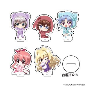 Acrylic Petit Stand [Magical Girl Lyrical Nanoha Series] 05 Pajama Ver. (Mini Chara) (Set of 5) (Anime Toy)