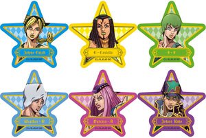 [JoJo`s Bizarre Adventure Part 6: Stone Ocean] Star Glitter Acrylic Badge (Set of 6) (Anime Toy)