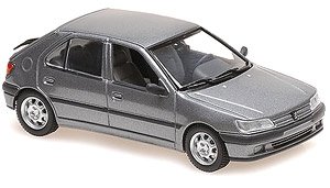 プジョー 306 4-ドア 1995 シルバー (ミニカー)