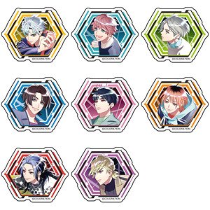 [Tokyo Color Sonic!!] Glitter Acrylic Badge Collection (Set of 8) (Anime Toy)