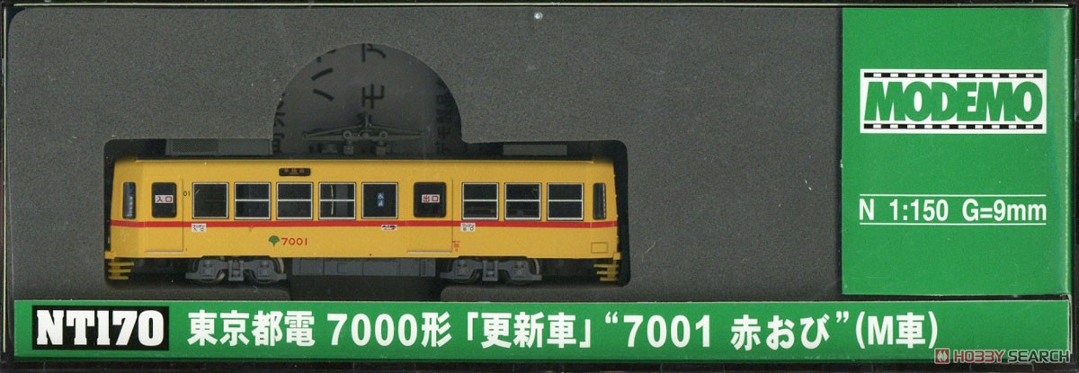 東京都電 7000形 「更新車」 `7001 赤おび` (M車) (鉄道模型) パッケージ1