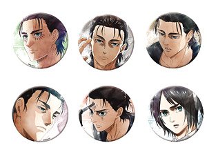 Attack on Titan Chara Badge Collection Vol.3 Eren Art-pic (Set of 6) (Anime Toy)