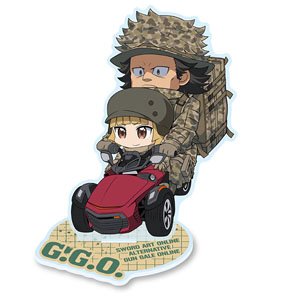 Sword Art Online Alternative Gun Gale Online [Chara Ride] Fukaziroh & M on Trike Acrylic Stand (Anime Toy)