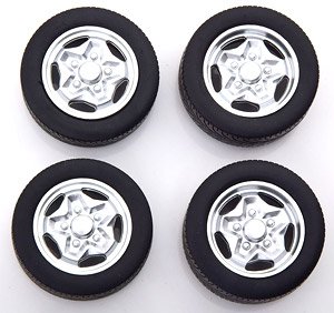 Porsche rims and tyres set Hackmesser-Felge silver (ミニカー)
