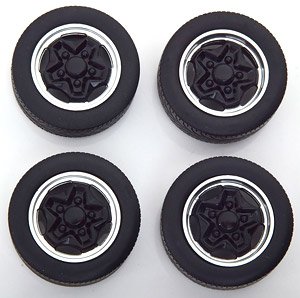 Porsche rims and tyres set Hackmesser-Felge black (ミニカー)