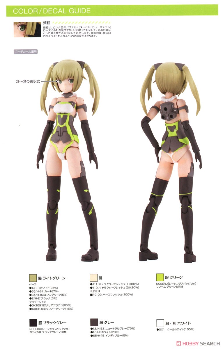 Frame Arms Girl Innocentia [Racer] & Noseru [Racing Specs Ver.] (Plastic model) Color4
