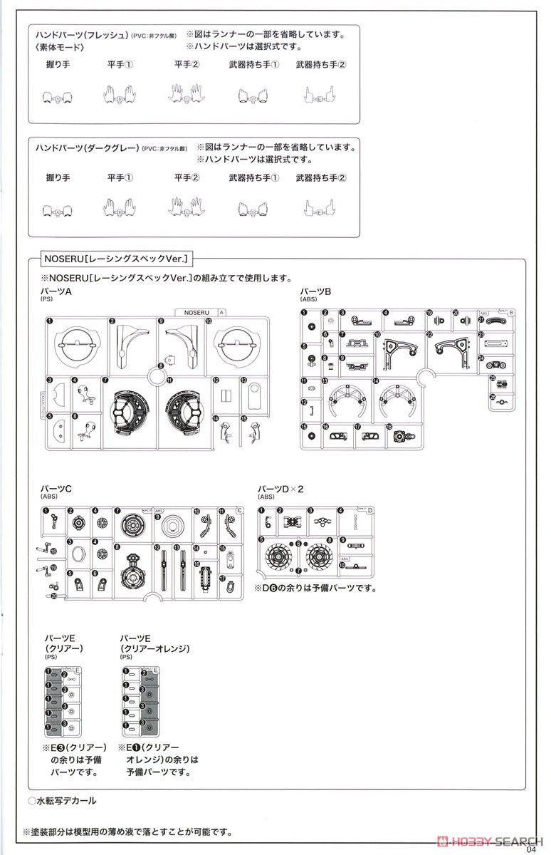 フレームアームズ・ガール イノセンティア［レーサー］＆NOSERU［レーシングスペックVer.］ (プラモデル) 設計図18