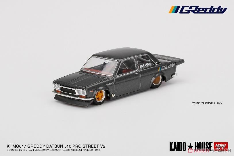 ダットサン 510 プロストリート GREDDY ガンメタルグレー KAIDO HOUSE (左ハンドル) (ミニカー) 商品画像1