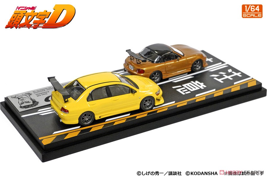 Initial D Set Vol.6 Satoshi Omiya Roadster (NB8C) & Kobayakawa Lancer Evolution VII (Diecast Car) Item picture2