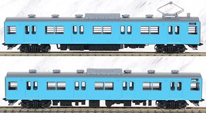 J.R. Commuter Train Series 103 (West Japan Railway / Black Unitized Window / Sky Blue) Additional Set (Add-On 2-Car Set) (Model Train)