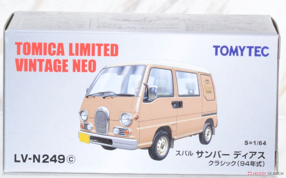 TLV-N249c Subaru Sambar Dias Classic 1994 (Sepia/White) (Diecast Car) Package1