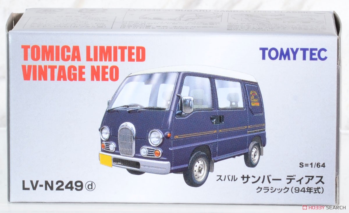 TLV-N249d Subaru Sambar Dias Classic 1994 (Navy Blue/White) (Diecast Car) Package1