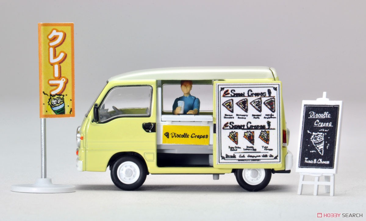 Diorama Collection64 #CarSnap15a Crepe Shop w/Subaru Sambar Dias Classic (Diecast Car) Item picture3