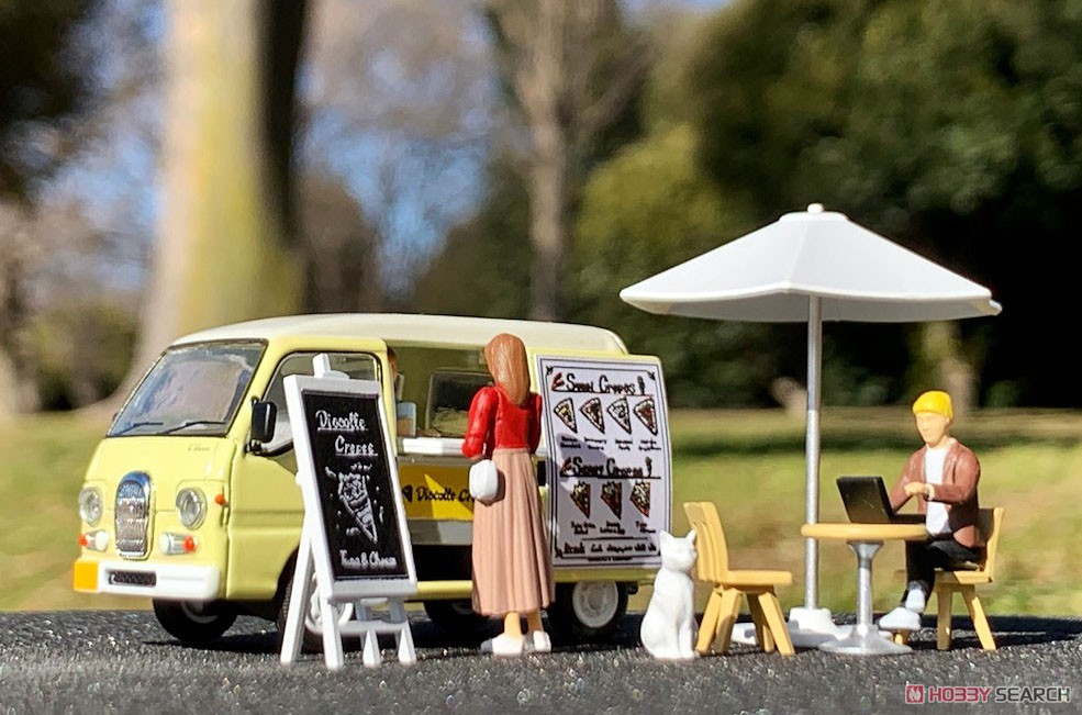 Diorama Collection64 #CarSnap15a Crepe Shop w/Subaru Sambar Dias Classic (Diecast Car) Other picture2