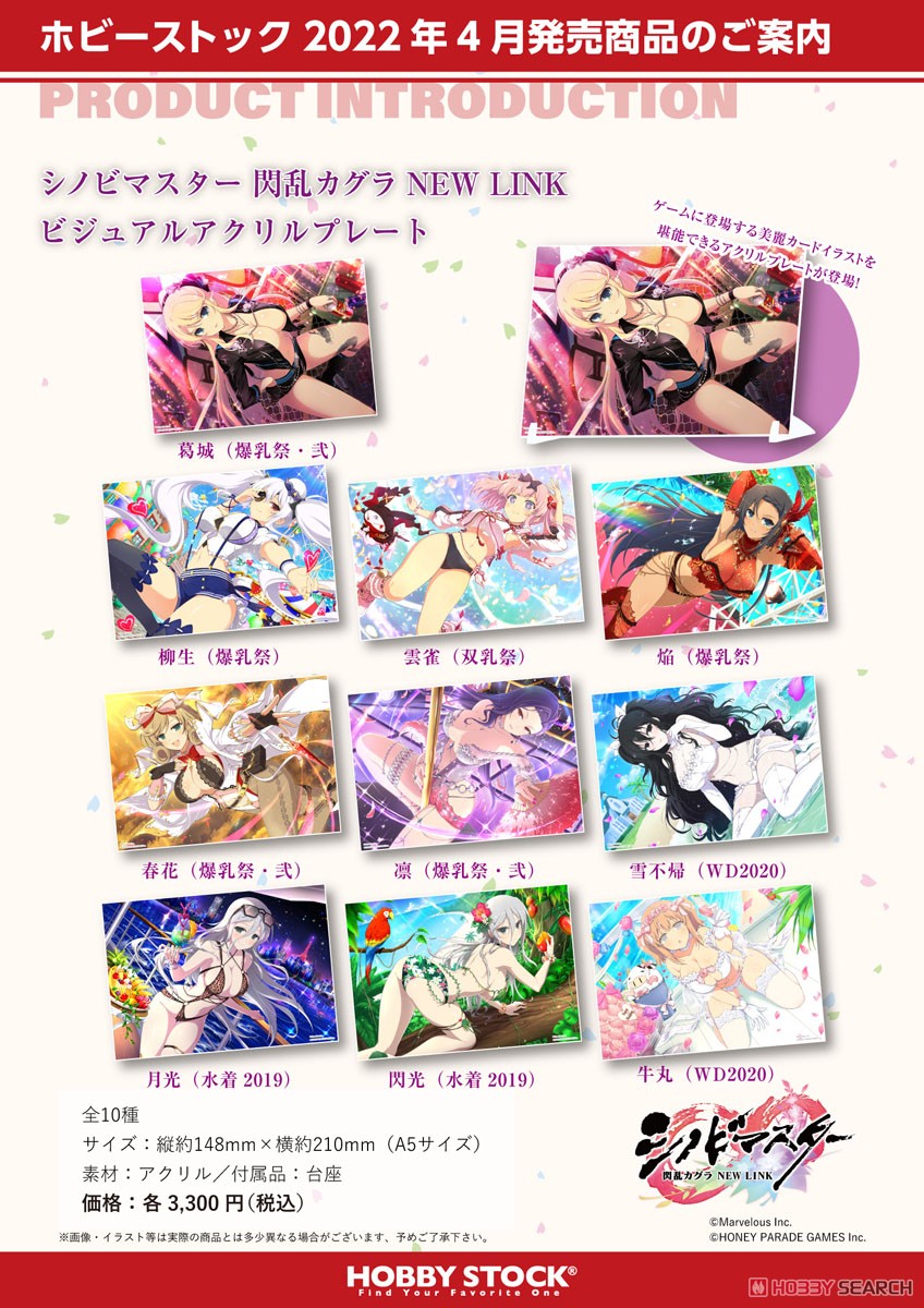 シノビマスター 閃乱カグラ NEW LINK ビジュアルアクリルプレート 閃光 (水着2019) (キャラクターグッズ) その他の画像1
