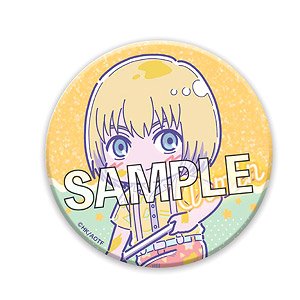 Attack on Titan Can Badge Melon Pop Armin (Pattern Shirt Ver.) (Anime Toy)
