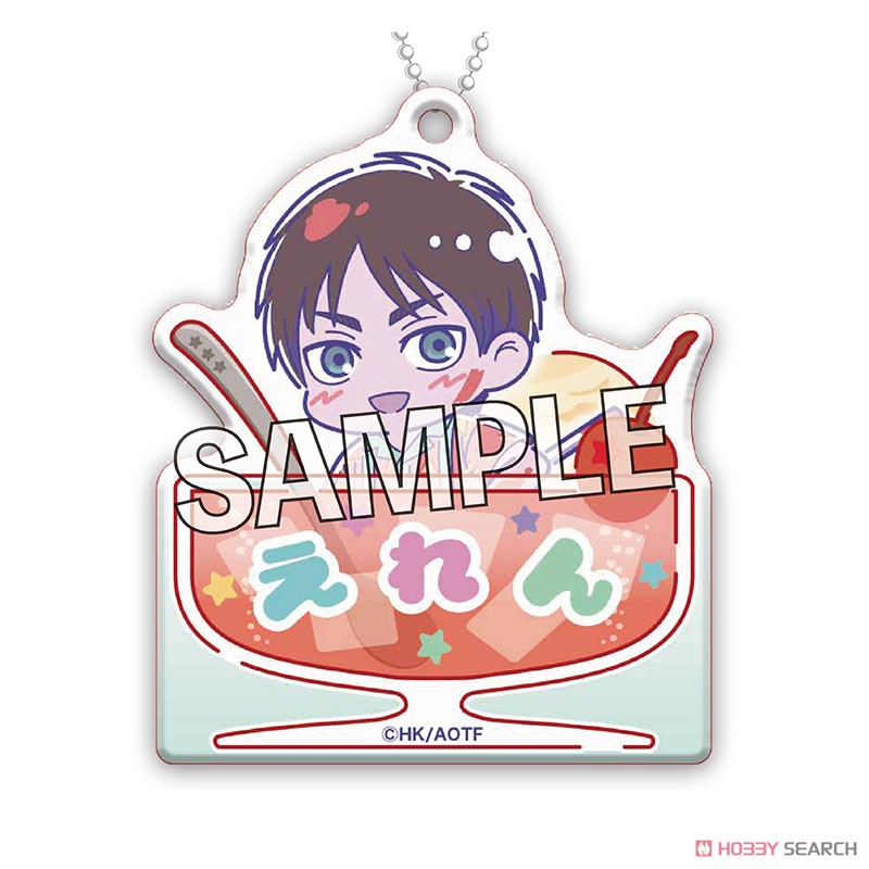 Attack on Titan Name Key Ring Melon Pop Eren (Pattern Shirt Ver.) (Anime Toy) Item picture1