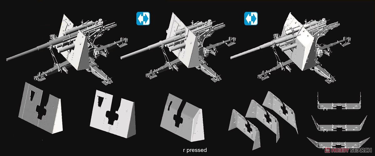 WWII ドイツ88mm 高射砲 Flak36/37 2in1キット 砲兵フィギュア付き (プラモデル) その他の画像1