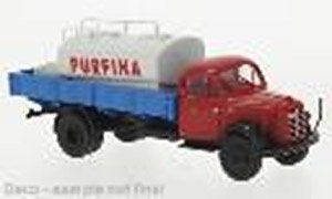 (HO) ボルクヴァルト B 4500 フラットベッド トップタンク 1952 「Purfina」 (鉄道模型)