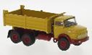 (HO) MB LAK 2624 Dump Truck 1970 Yellow / Dark Red (Model Train)