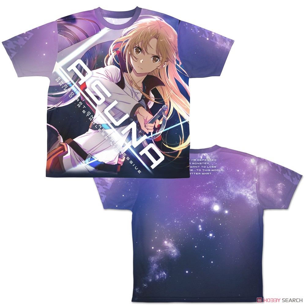 Sword Art Online Progressive: Aria of a Starless Night Asuna Resolve Double Sided Full Graphic T-Shirt XL (Anime Toy) Item picture1