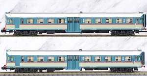 FS, 2-units pack ALn 668 3100 series (1 double door) original livery, flat windows, ep. V (2-Car Set) (Model Train)