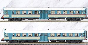 FS, 2-units pack ALn 668 3100 series (1 double door) original livery, flat windows, ep. V (2-Car Set) (Model Train)