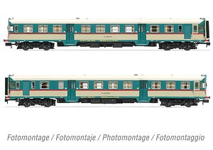 RENFE, 2-units pack ALn 668 1900 series (2 doors) original FS livery, rounded windows, ep. IV (2-Car Set) (Model Train)