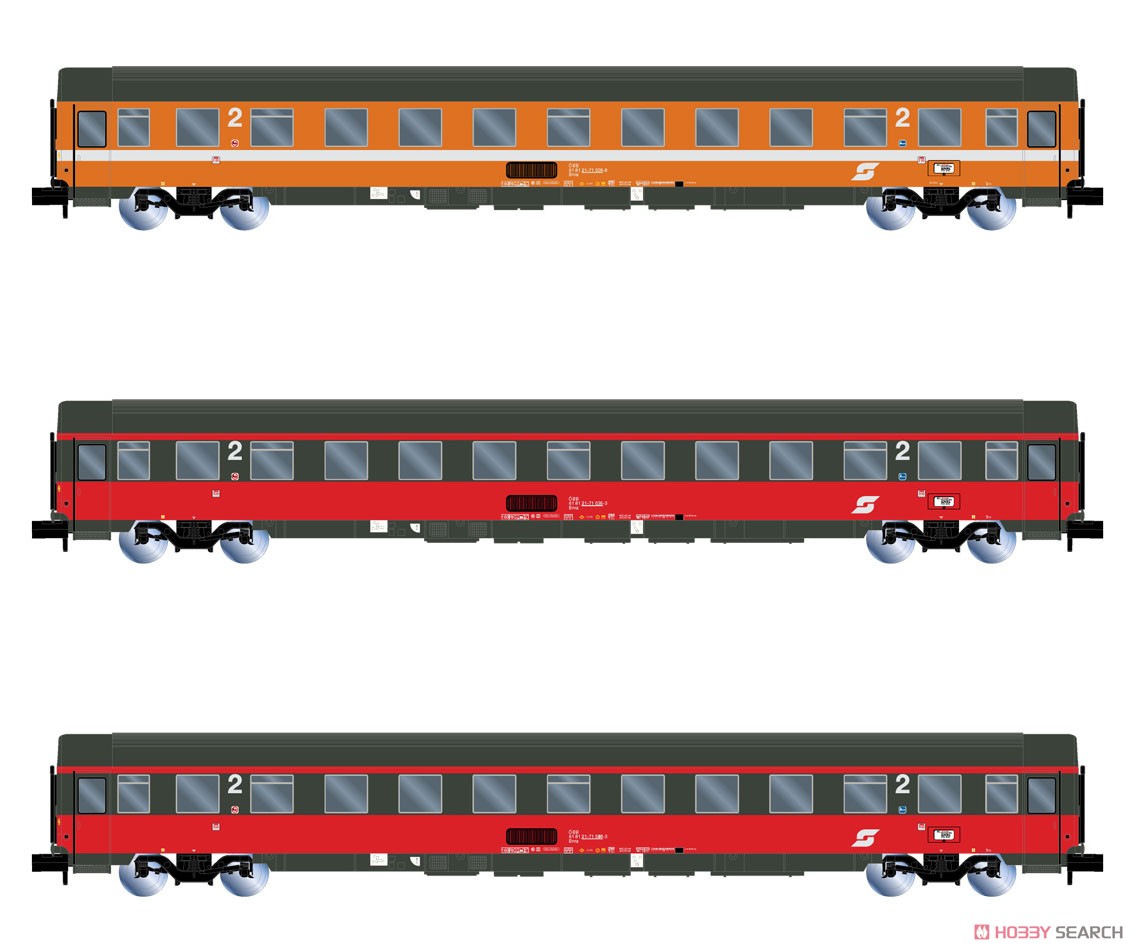 EuroCity `Mozart` set 2/2, 3-unit, 1st, and 2x 2nd class coaches, ep.IV (3両セット) (鉄道模型) その他の画像1