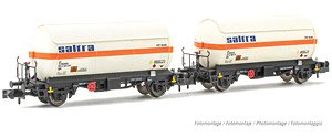 RENFE, 2-unit pack 2-axle gas tank wagon `SALTRA`, period IV (2両セット) ★外国形モデル (鉄道模型)