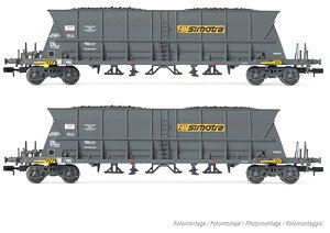SNCF, 2-unit pack 4-axle coal hopper wagons Faoos `SIMOTRA`, ep. IV (2-Car Set) (Model Train)